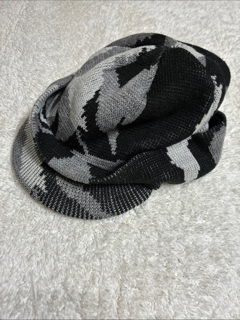 My Black & Gray Camouflage Knit Hat